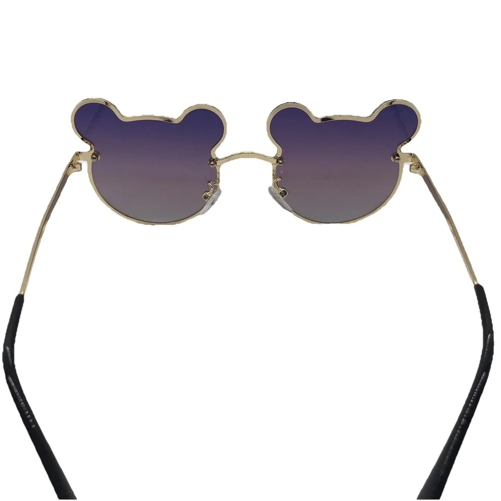 Teddy Bear Shaped Sunglasses Kids Purple/Blue Gold Back To School